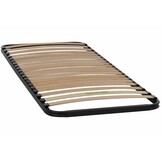 GAUTIER bedbodem 90x200 cm - Zwart Metaal met 27 Berken Latten