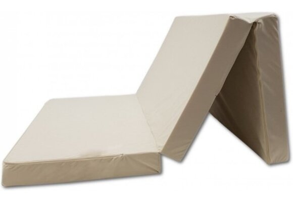 Logeermatras 120x200 - Opvouwbaar Foam Matras - Crème