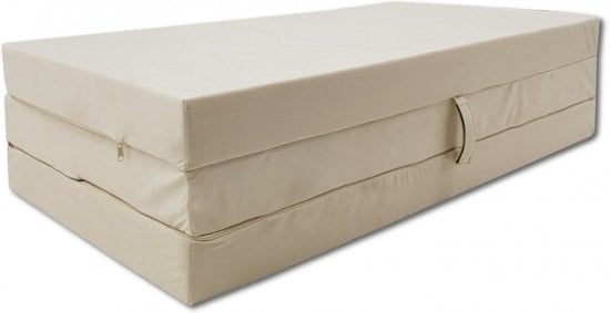 Campingmatras crème 80x200x10cm opvouwbaar foam EU