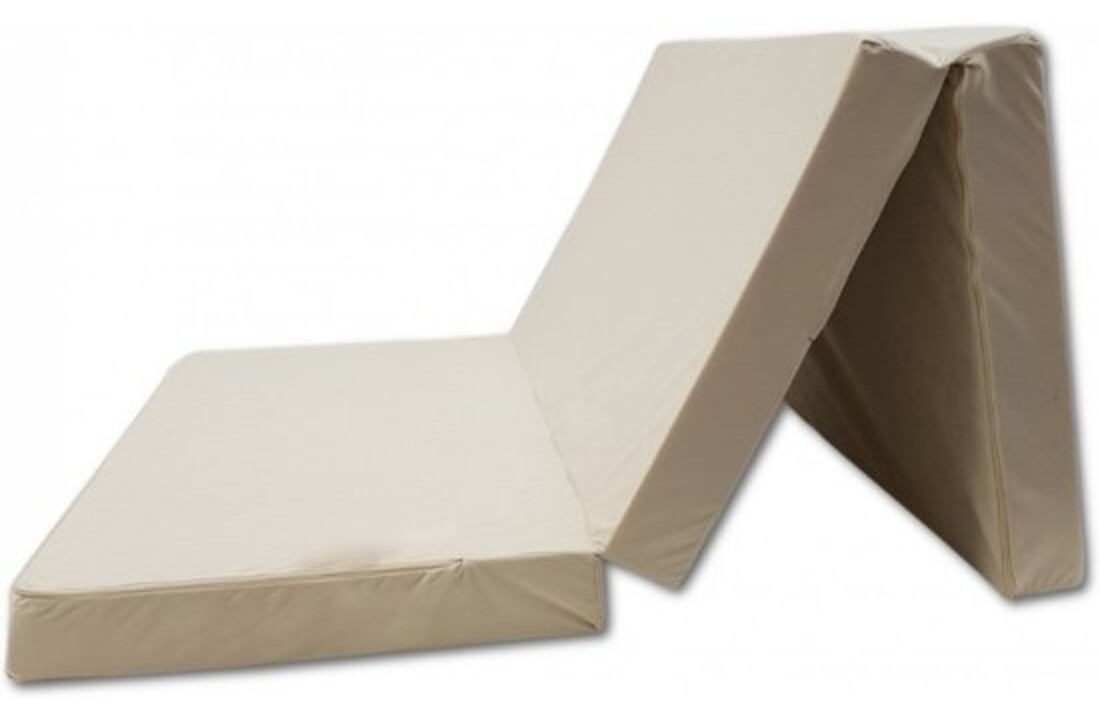 Campingmatras crème 80x200x10cm opvouwbaar foam EU