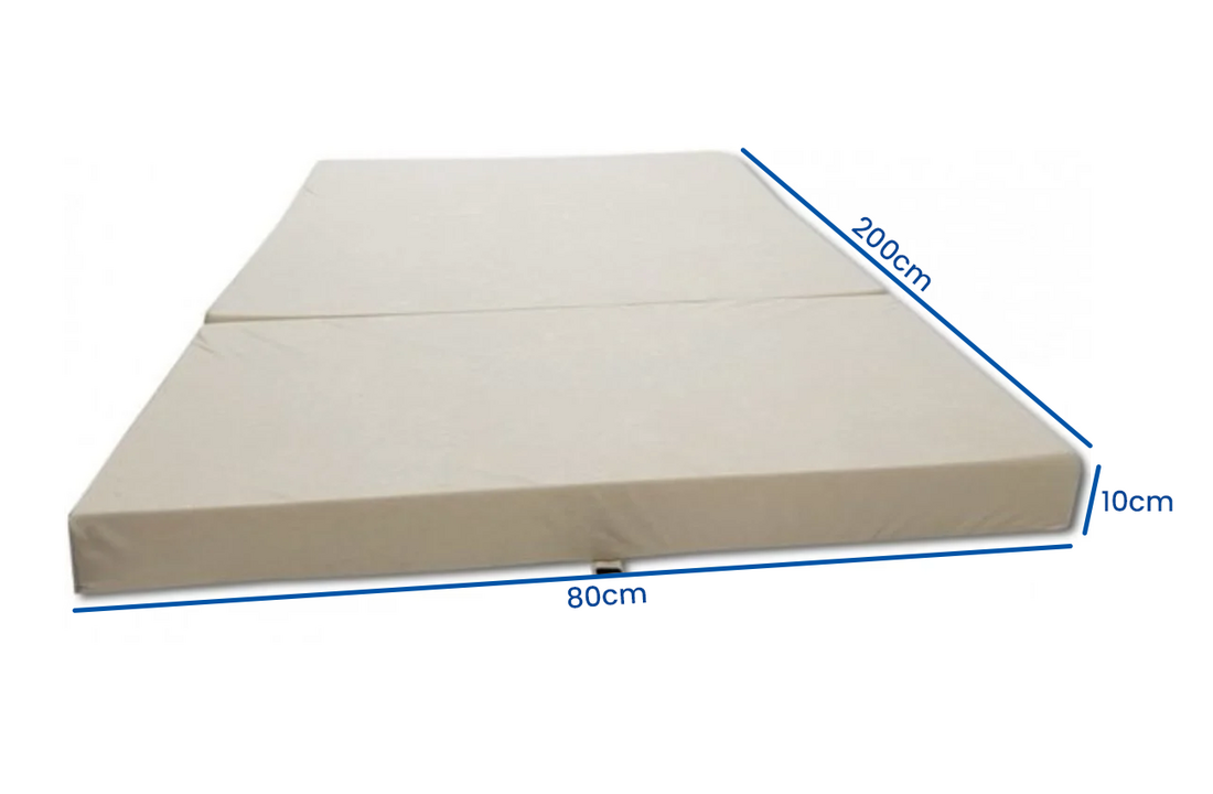 Campingmatras crème 80x200x10cm opvouwbaar foam EU