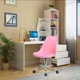 Ergonomische bureaustoel roze - Hoogte verstelbaar, Verchroomd metaal