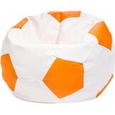 Kinder zitzak voetbal oranje wit ecoleer Ø 55 cm