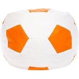 Kinder zitzak voetbal oranje wit ecoleer Ø 55 cm