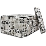 Zitzak fauteuil Gazelle wit/zwart | Opvouwbaar & Comfortabel (150x60x40cm)