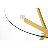 Design eettafel goud rond 100cm glas metaal