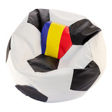Voetbal zitzak Roemenië - EURO 2024 - Ø 90cm - Eco-leer - Blauw/Geel/Rood
