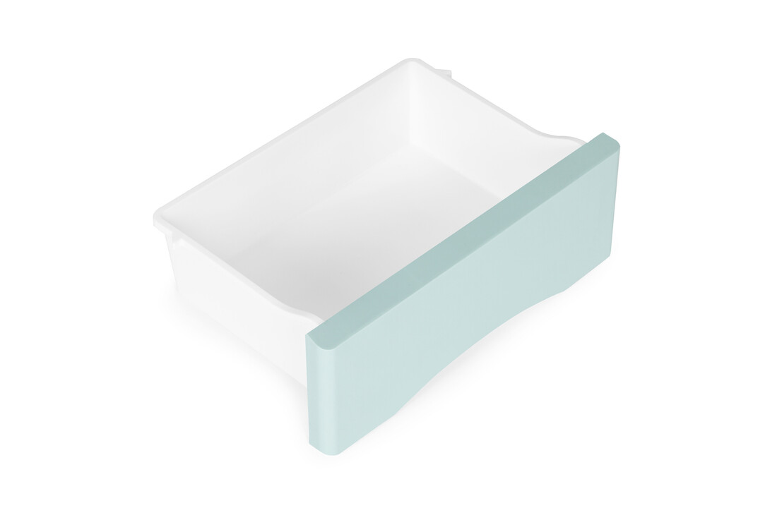 Ladekast wielen - 5 lades, 75x27x39cm, pastel kunststof