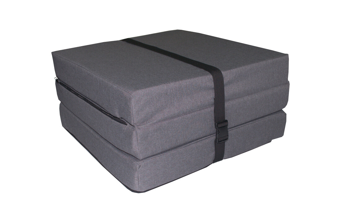 Logeermatras opvouwbaar - Grijs, 195x60x8cm - Comfort & Gemak