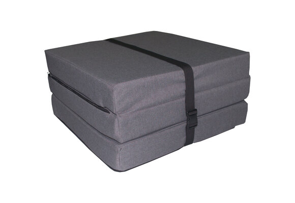 Matras logeerkamer 195x60 - Opvouwbaar, Grijs, 8cm dik