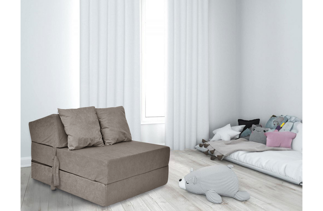 Logeermatras opvouwbaar 70x200x15cm Grijs Foam