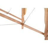 Massagetafel hout zwart – 185x70cm, 3 secties, inklapbaar