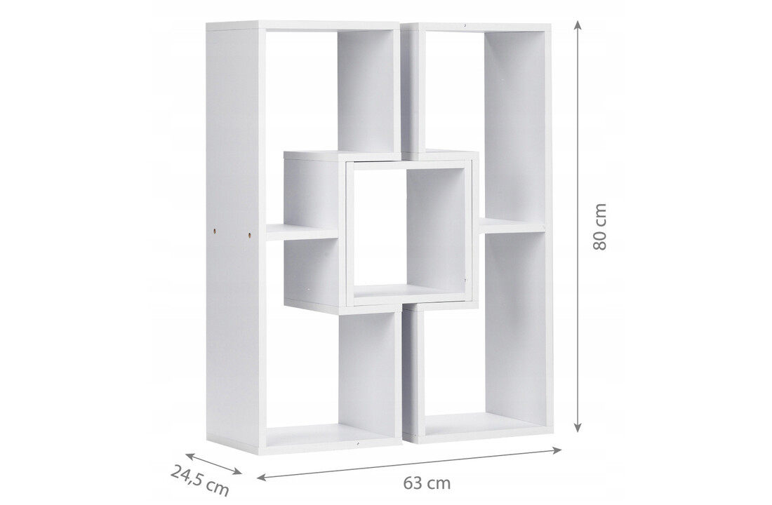 Modulaire kast Wit 63x25x80 cm Gelamineerd MDF