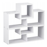 Open vakkenkast wit 63x25x80 cm MDF - Modulaire boekenkast