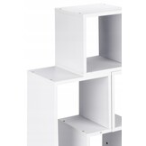 Open vakkenkast wit 63x25x80 cm MDF - Modulaire boekenkast