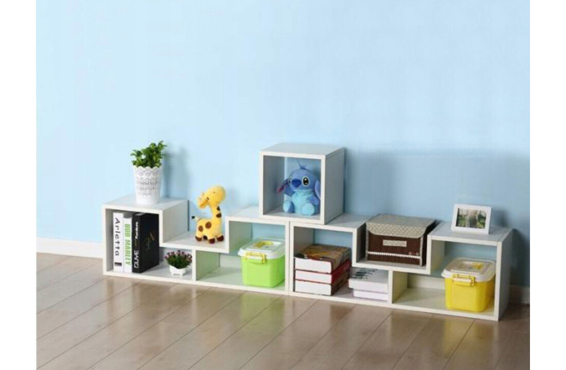 Witte wandkast: Modulair, 63x25x80 cm, Gelamineerd MDF