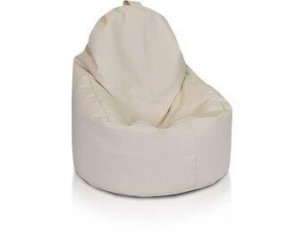 Loungestoel zitzak fauteuil cappuccino kunstleer 70x70x30 cm