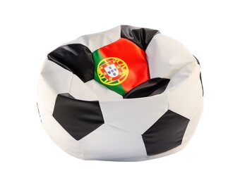 Zitzak voetbal Portugal – Maat L (Ø 90 cm) – Eco-leer