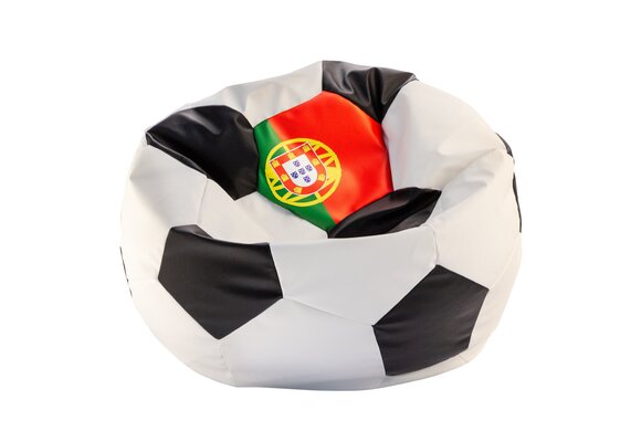 Zitzak voetbal Portugal – Maat L (Ø 90 cm) – Eco-leer