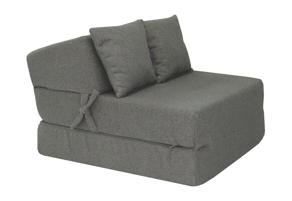 Vouwmatras 200x70x15cm grijs bouclé - Logeermatras