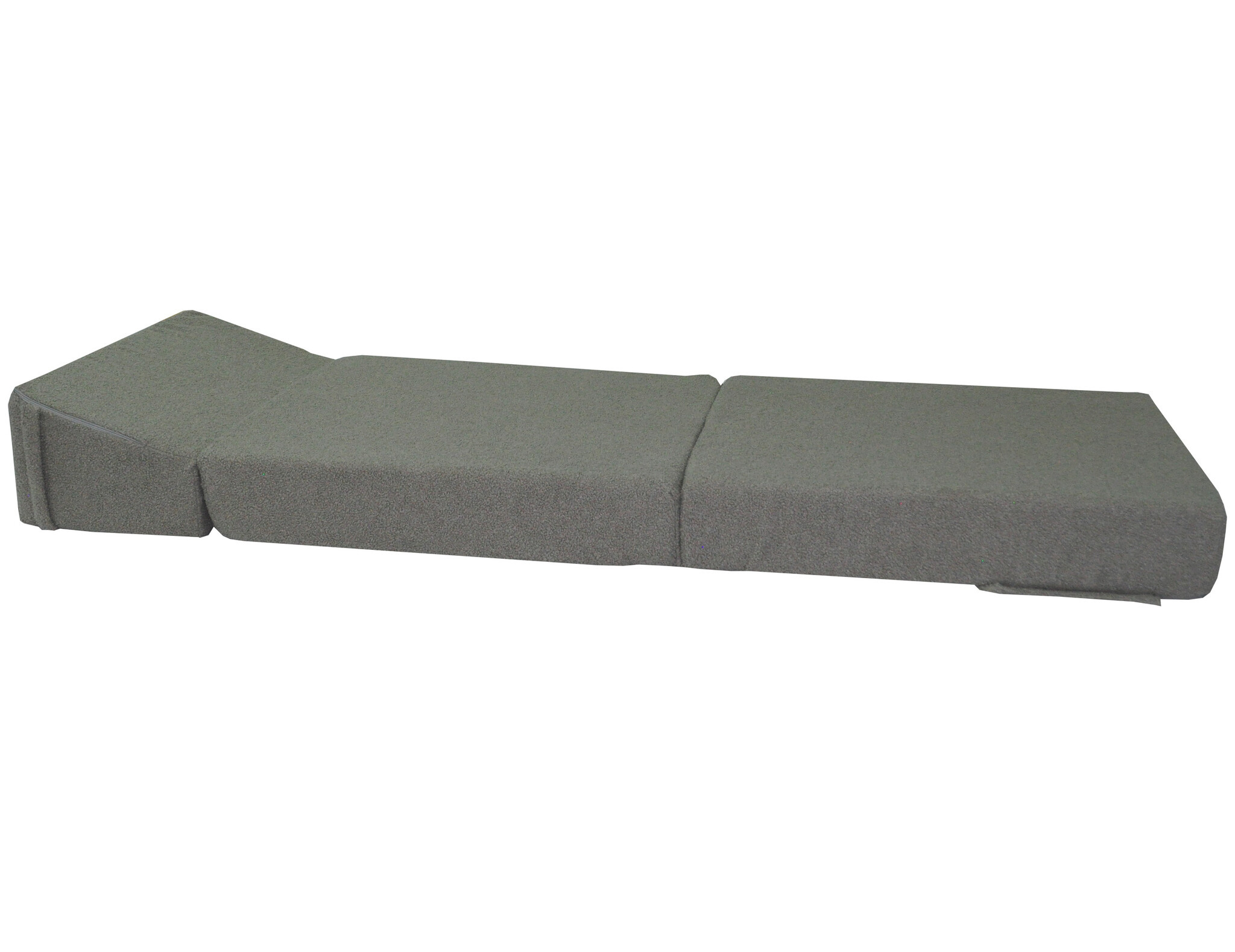 Grijze Poef Stoel - Multifunctioneel Opvouwbaar Matras 200x70cm, Bouclé