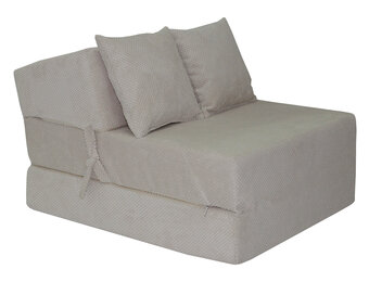 Slaapstoel matras - 200x70x15cm - Creme - PUR-schuim