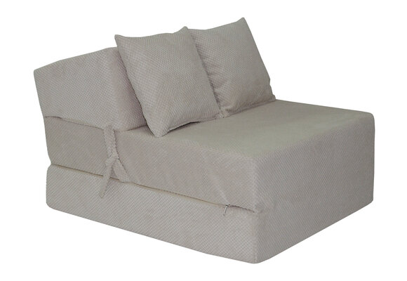 Slaapstoel matras - 200x70x15cm - Creme - PUR-schuim