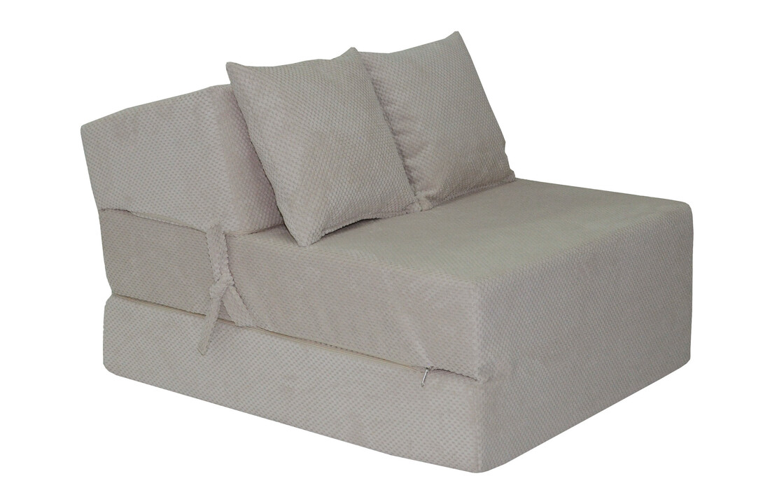 Opklapbaar matras gast - 200x70x15cm, Crème, PUR-schuim