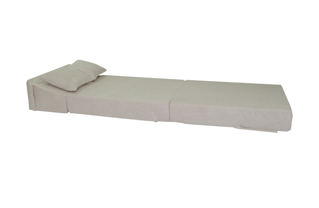 Opklapbaar matras gast - 200x70x15cm, Crème, PUR-schuim