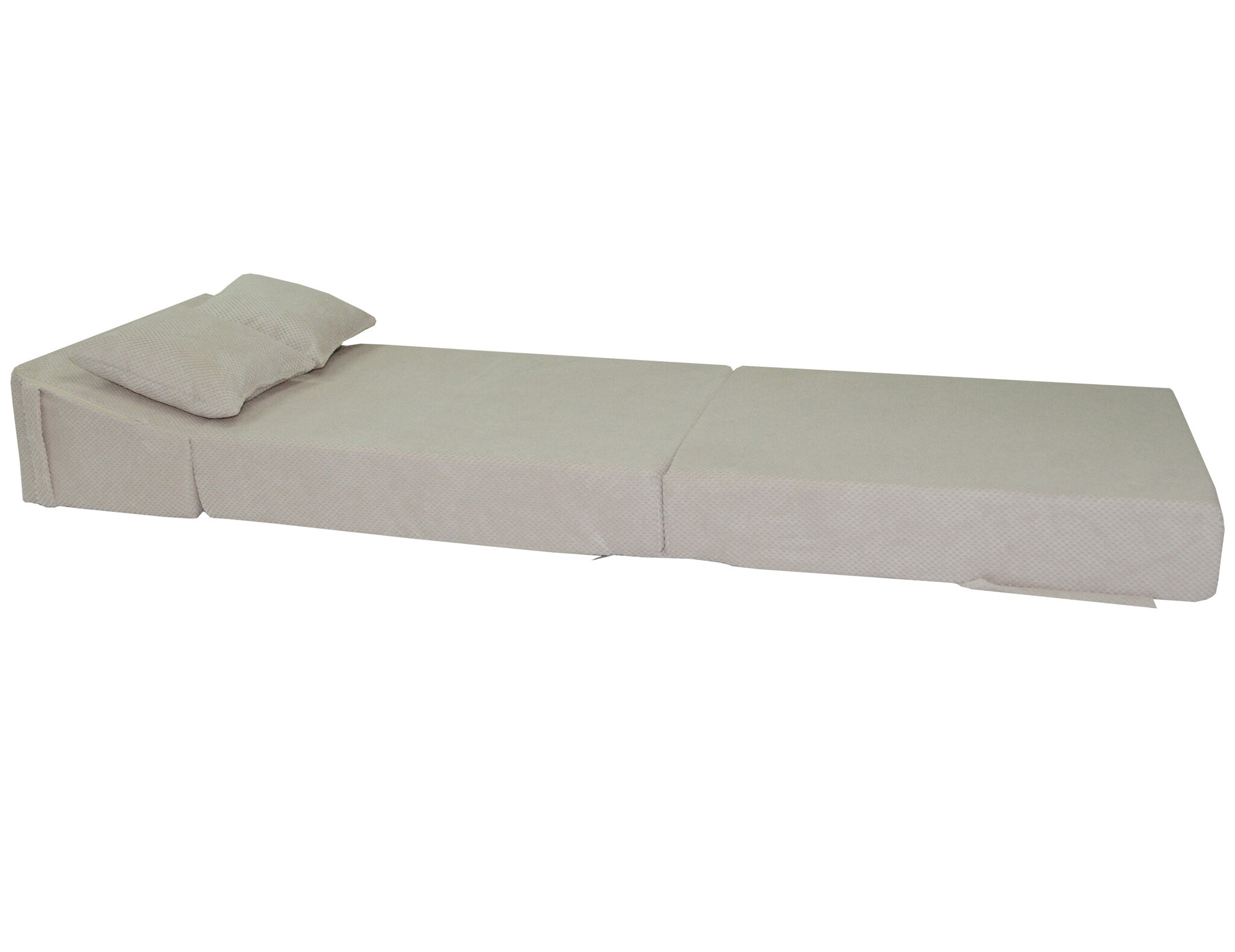 Opklapbaar matras gast - 200x70x15cm, Crème, PUR-schuim