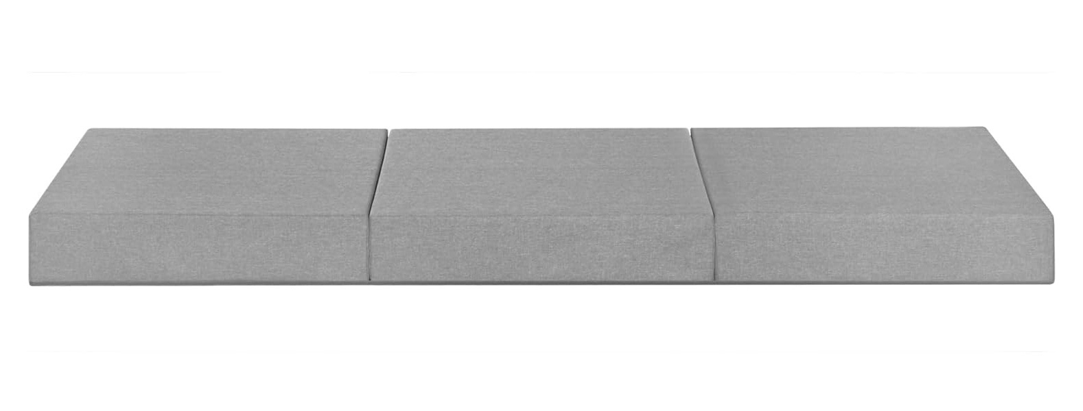 Opklapmatras grijs, 195x65x10cm, schuim, comfortabel logeermatras