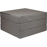 Camping matras opvouwbaar - 195x65x10 cm grijs foam