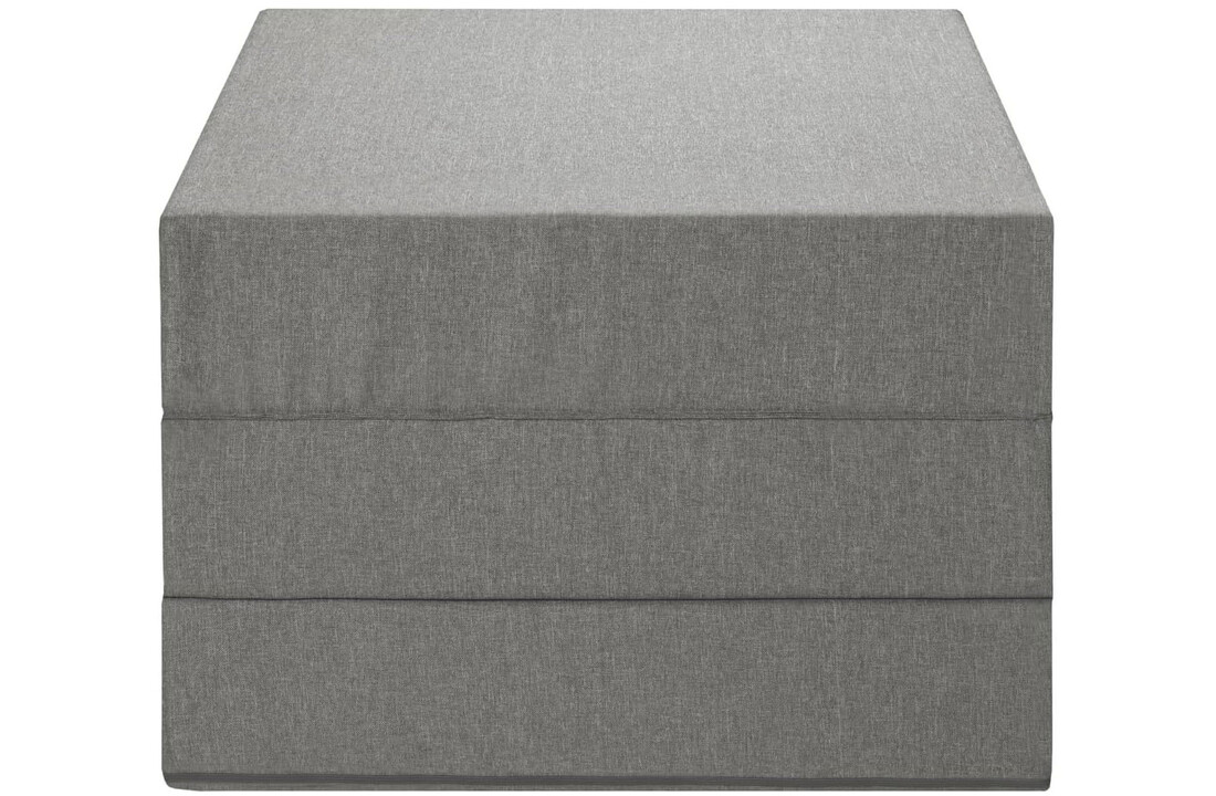 Camping matras opvouwbaar - 195x65x10 cm grijs foam