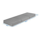Reismatras 195x65 - Grijs Opvouwbaar Foam Matras 10cm