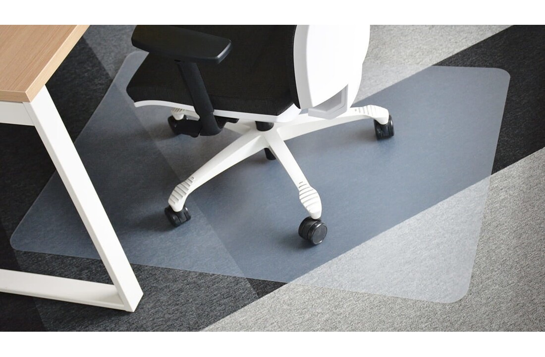 Beschermmat vloer 130x90cm transparant polypropyleen