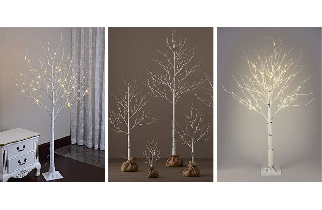 Decoratieboom LED wit 150 cm met 120 koude witte lampjes