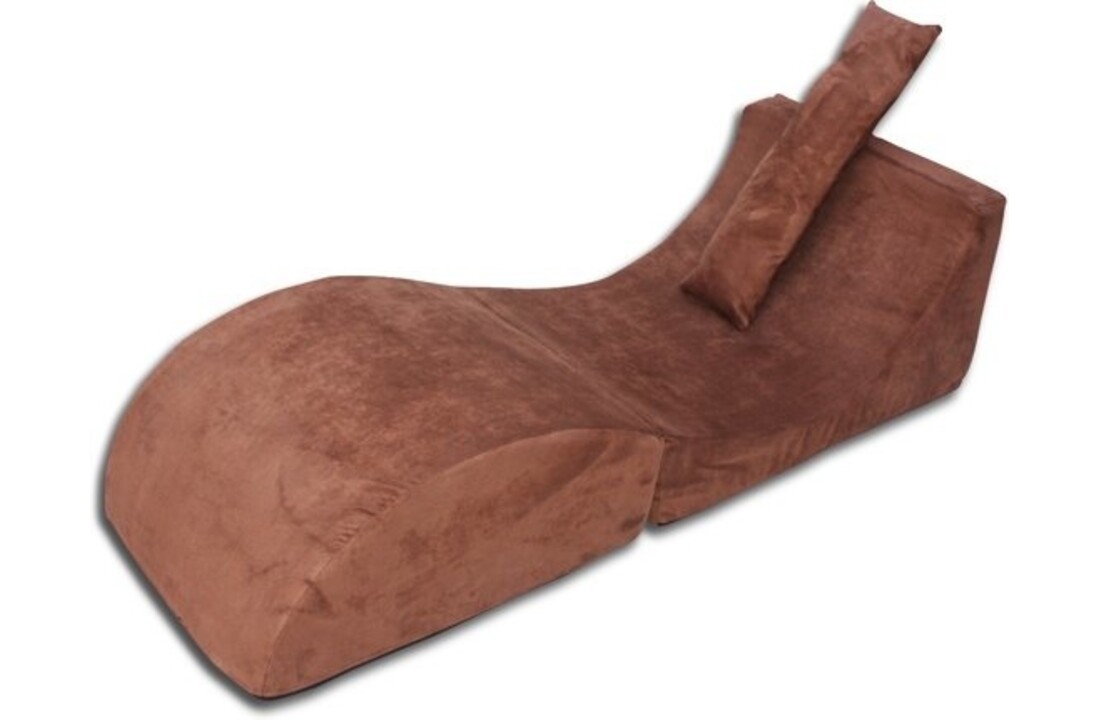 Opklapbare stoel bruin: 150cm foam suède relax sofa