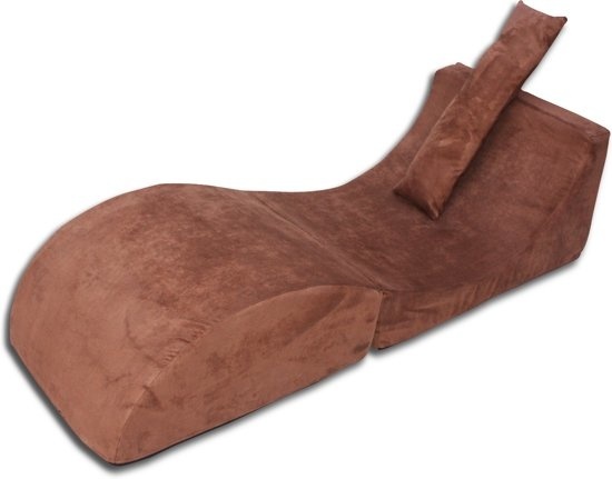 Opklapbare stoel bruin: 150cm foam suède relax sofa