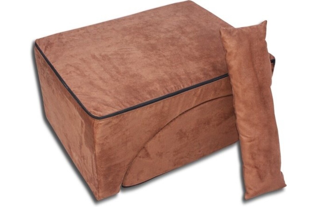Opklapbare stoel bruin: 150cm foam suède relax sofa