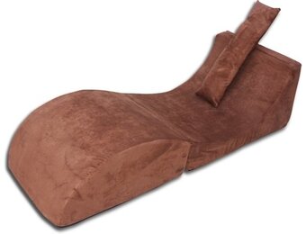 Comfortabele fauteuil suede - Relax sofa bruin, 150x60x40cm