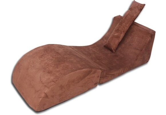 Comfortabele fauteuil suede - Relax sofa bruin, 150x60x40cm