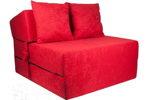 Opklapbaar logeermatras 70x200cm Rood Foam Europees Keurmerk