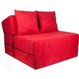 Slaapbank met kussen - Opvouwbaar logeermatras 70x200cm rood foam