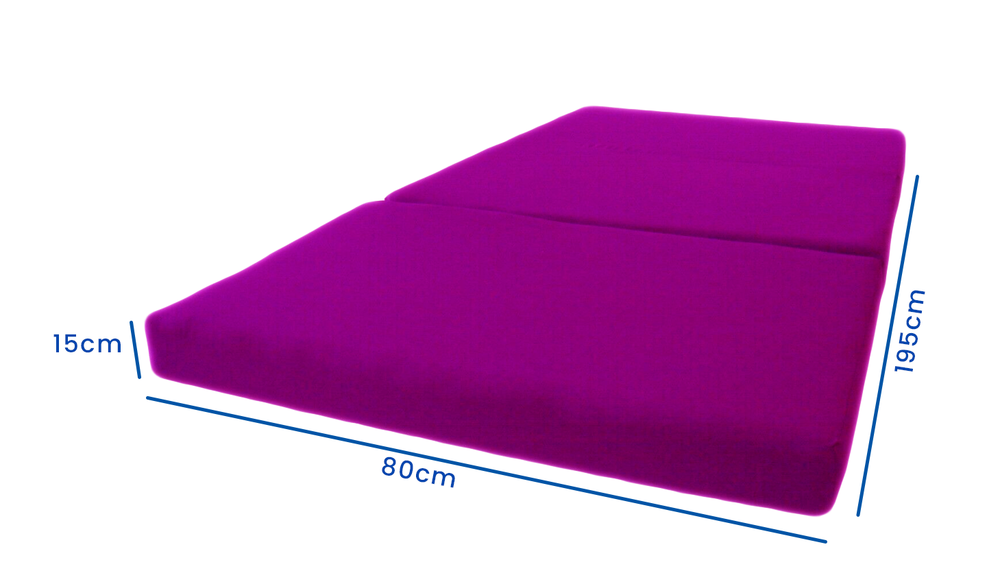 Extra dik matras violet - 195x80x15cm schuim logeermatras