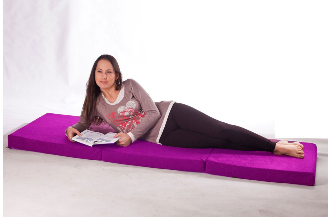 Extra dik matras violet - 195x80x15cm schuim logeermatras