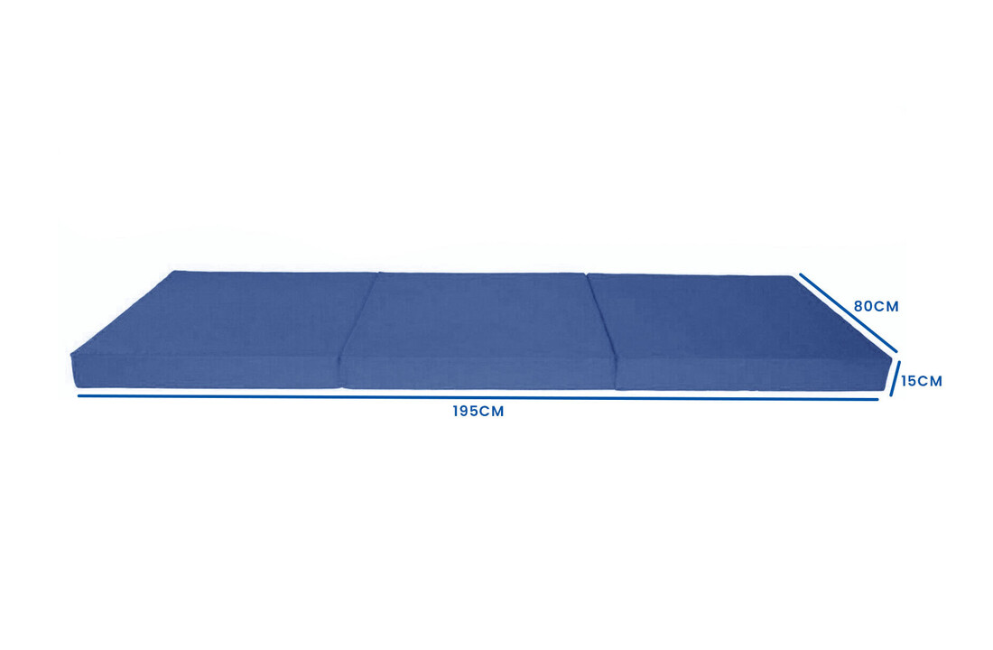 Campingmatras 195x80 Navy Blue Foam 15cm H3