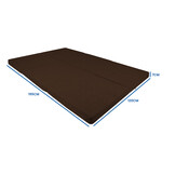 Opklapmatras 2 persoons - 195x120x7cm - Bruin - Wasbare hoes