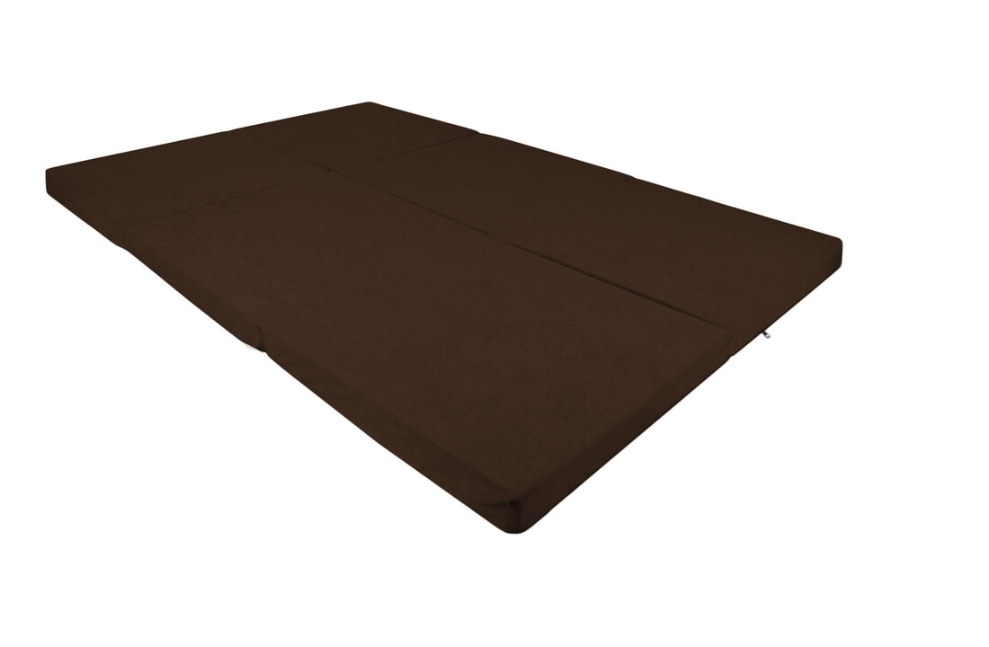 Opklapmatras 2 persoons - 195x120x7cm - Bruin - Wasbare hoes