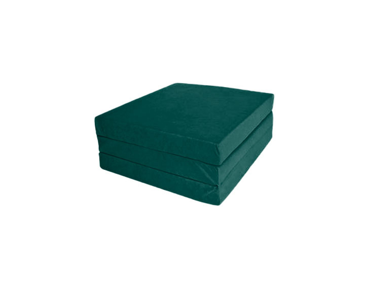 Logeerbed opvouwbaar 195x80cm dik groen foam matras