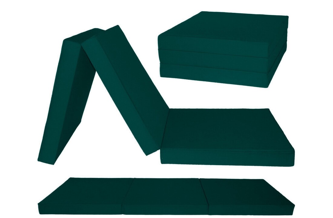 Matras extra dik groen - 195x80x15 cm foam logeermatras